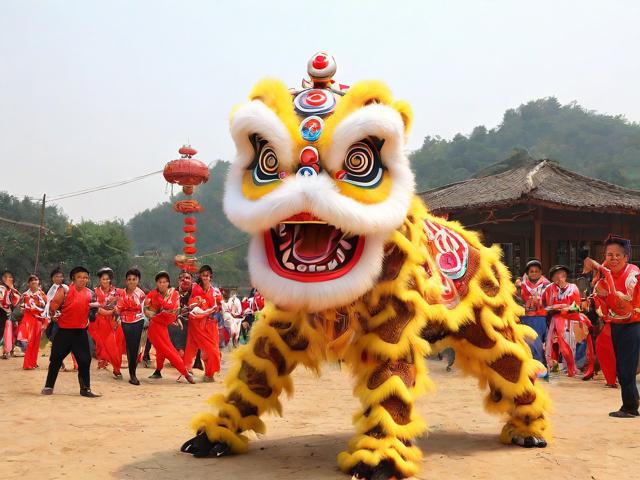 九游体育网站_ 乡村传统舞狮比赛，文化的节奏与运动的激情